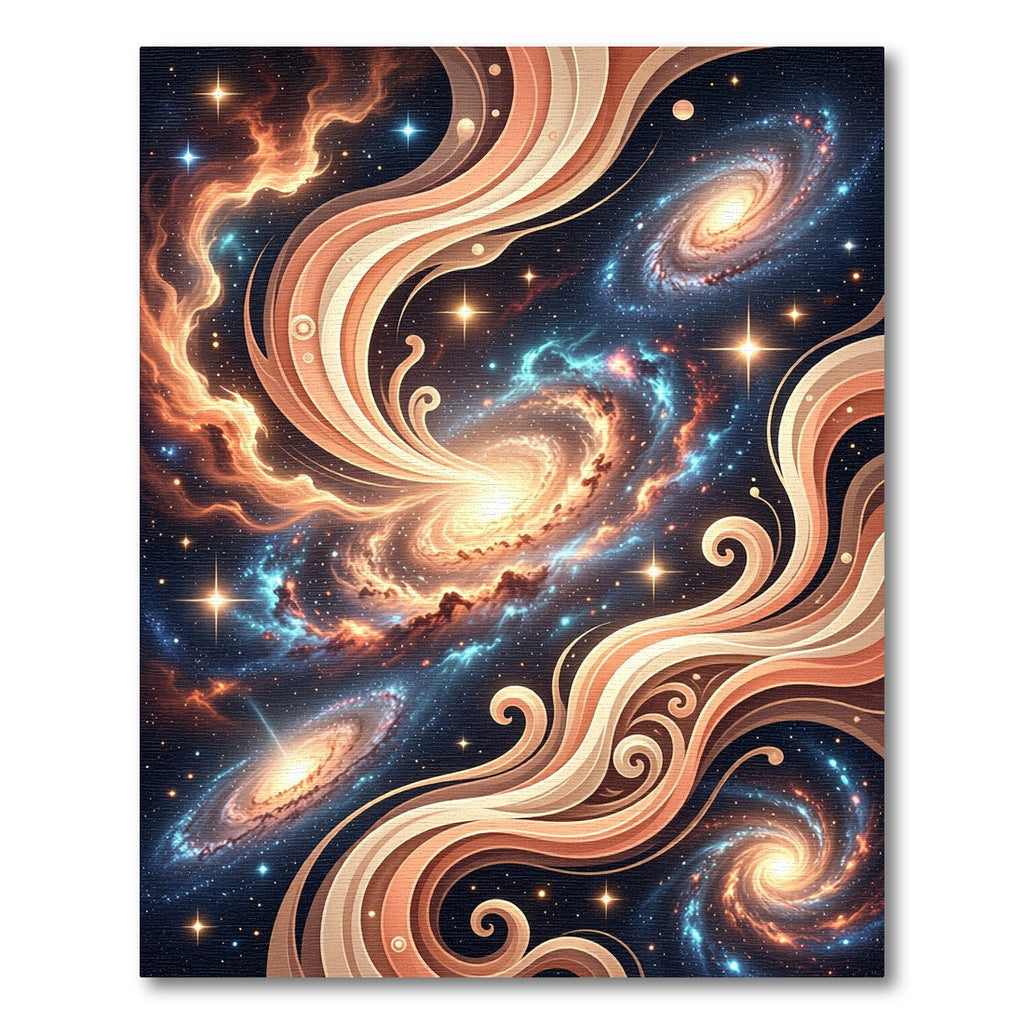 Cosmic Swirl Nebula Galaxy Rug