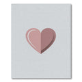 Soft Pink Two Tone Heart Rug