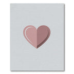 Soft Pink Two Tone Heart Rug