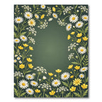 Botanical Garden Wildflower Meadow Border Rug