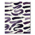 Abstract Plum Brush Stroke Wave Rug