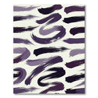 Abstract Plum Brush Stroke Wave Rug