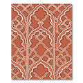 Terracotta Arched Overlay Geometric Rug