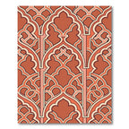 Terracotta Arched Overlay Geometric Rug