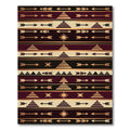 Earthy Burgundy Geometric Arrow Southwestern Rug