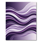 Modern Chic Purple Abstract Waves Rug
