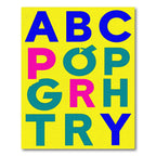 Bold Typographic Geometric Letters Rug