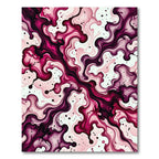Radiant Magenta Swirl Ink Splatter Rug