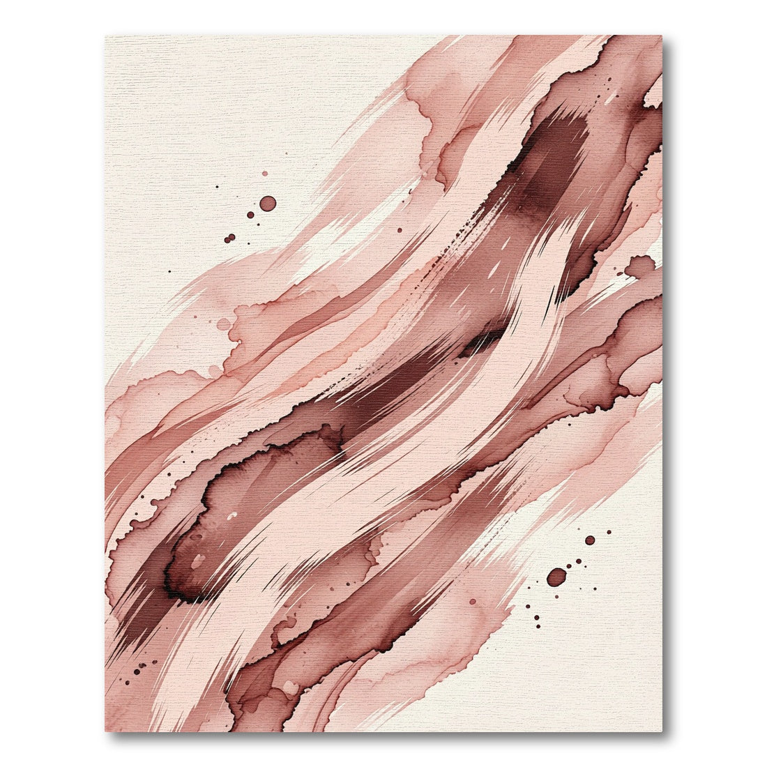 Modern Blush and Deep Burgundy Swirl Rug