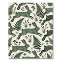 Sage Green Leaping Hare Fern Forest Rug