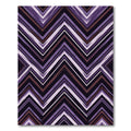 Deep Purple Jagged Chevron Lines Rug