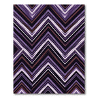 Deep Purple Jagged Chevron Lines Rug