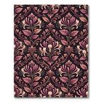 Vintage Dusty Rose Honeysuckle Damask Rug