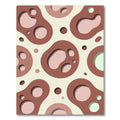 Abstract Earth Tone Organic Layered Shapes Rug