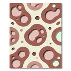 Abstract Earth Tone Organic Layered Shapes Rug