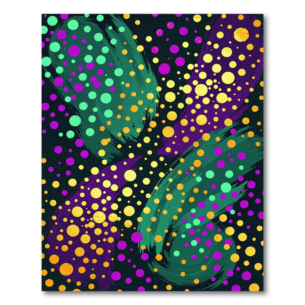Golden Confetti Swirl Abstract Teal Purple Rug