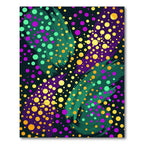 Golden Confetti Swirl Abstract Teal Purple Rug