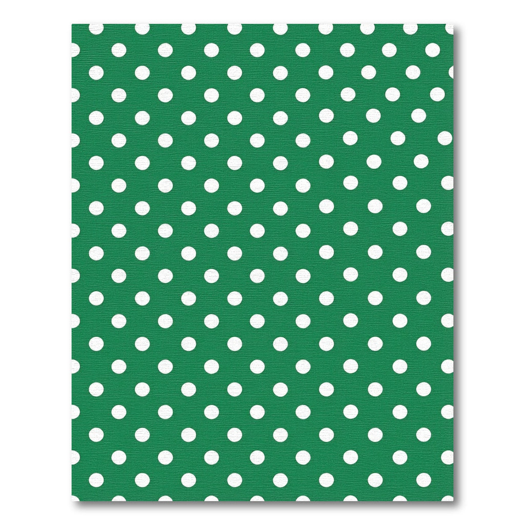 Emerald Green White Polka Dot Repetition Rug