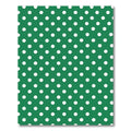 Emerald Green White Polka Dot Repetition Rug