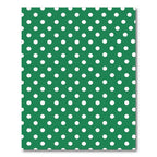 Emerald Green White Polka Dot Repetition Rug