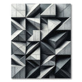Geometric Concrete Facet Sculpture Rug