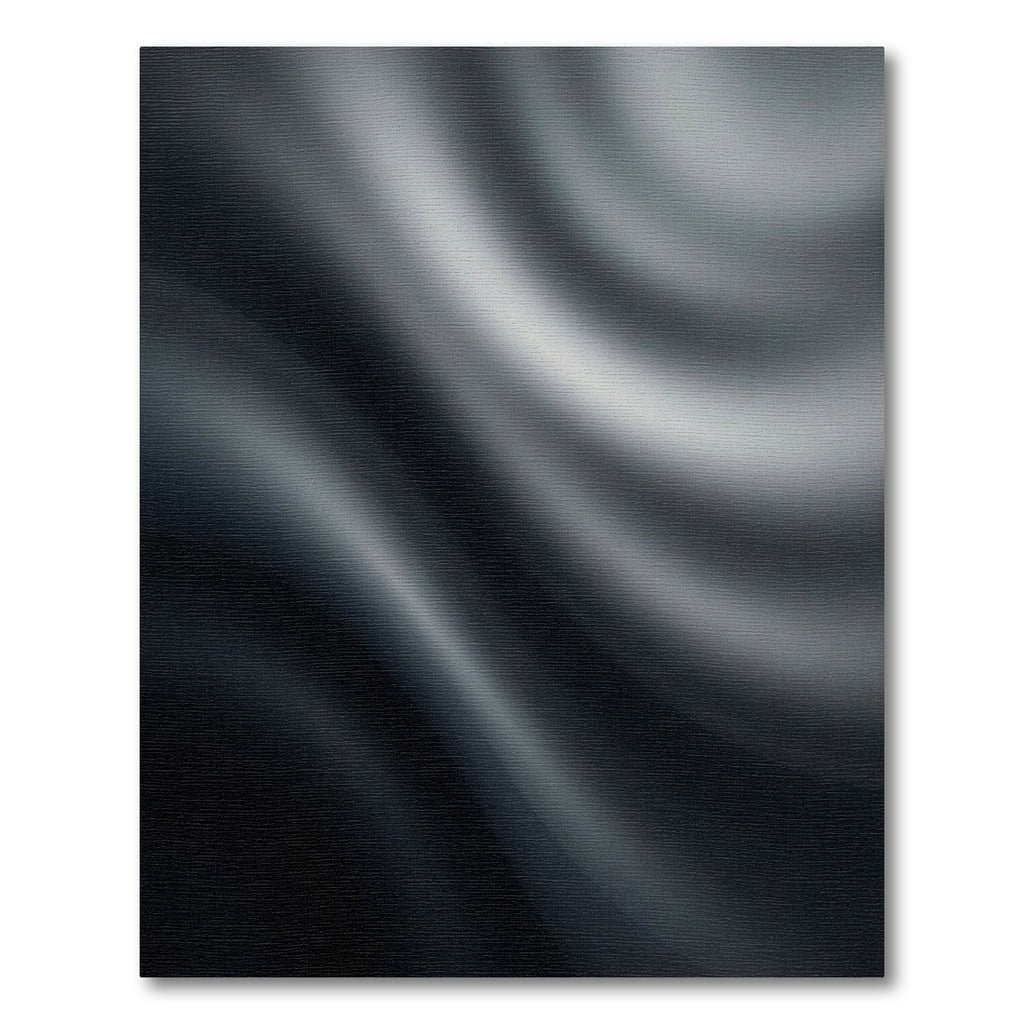 Deep Gray Swirling Silk Motion Rug