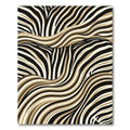 Contemporary Earth Tone Zebra Wave Rug