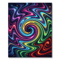 Vibrant Cosmic Swirl Rainbow Nebula Rug
