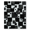 Monochrome Abstract Squared Geometric Art Rug