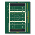 Gridiron Field Line Grass Green Rug