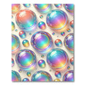 Iridescent Floating Bubbles Sphere Art Rug