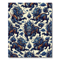 Celestial Blue Dragon Mythical Creature Rug