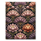 Art Nouveau Lotus Fan Arrangement Rug