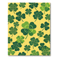 Lucky Four Leaf Clover Yellow Rug