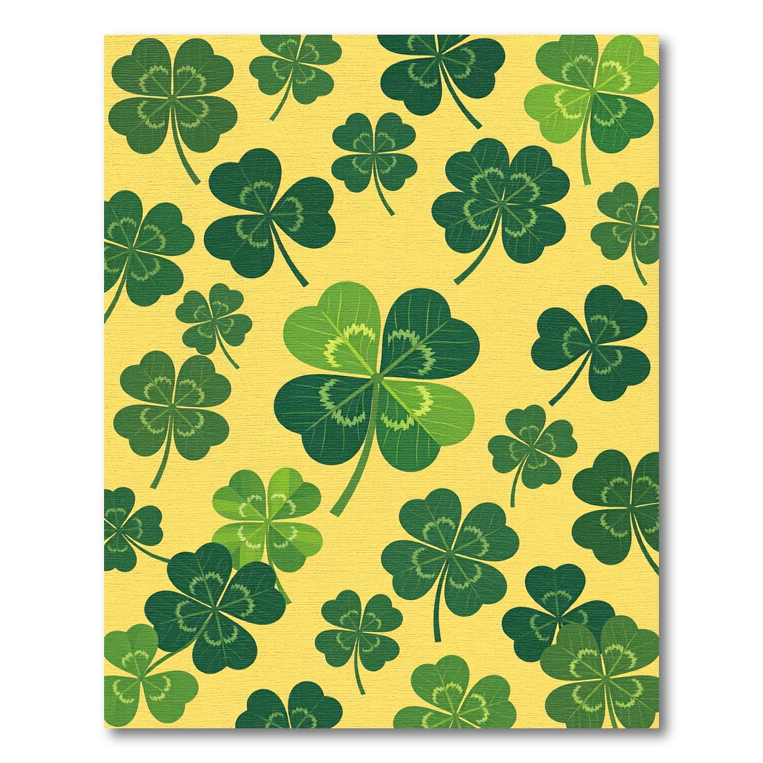 Lucky Four Leaf Clover Yellow Rug