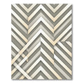 Modern Beige Cream Chevron Geometric Rug