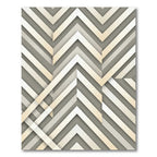 Modern Beige Cream Chevron Geometric Rug