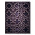 Deep Plum Arabesque Floral Medallion Rug