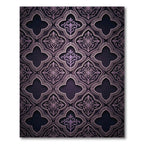 Deep Plum Arabesque Floral Medallion Rug