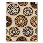 Leopard Spot Donut Cream Brown Artwork Rug