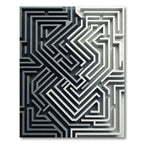 Monochromatic Geometric Labyrinth Abstract Rug