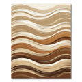 Earthy Chocolate Waves Swirl Rug