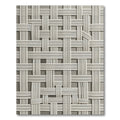 Modern Monochrome Woven Grid Rug