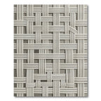 Modern Monochrome Woven Grid Rug