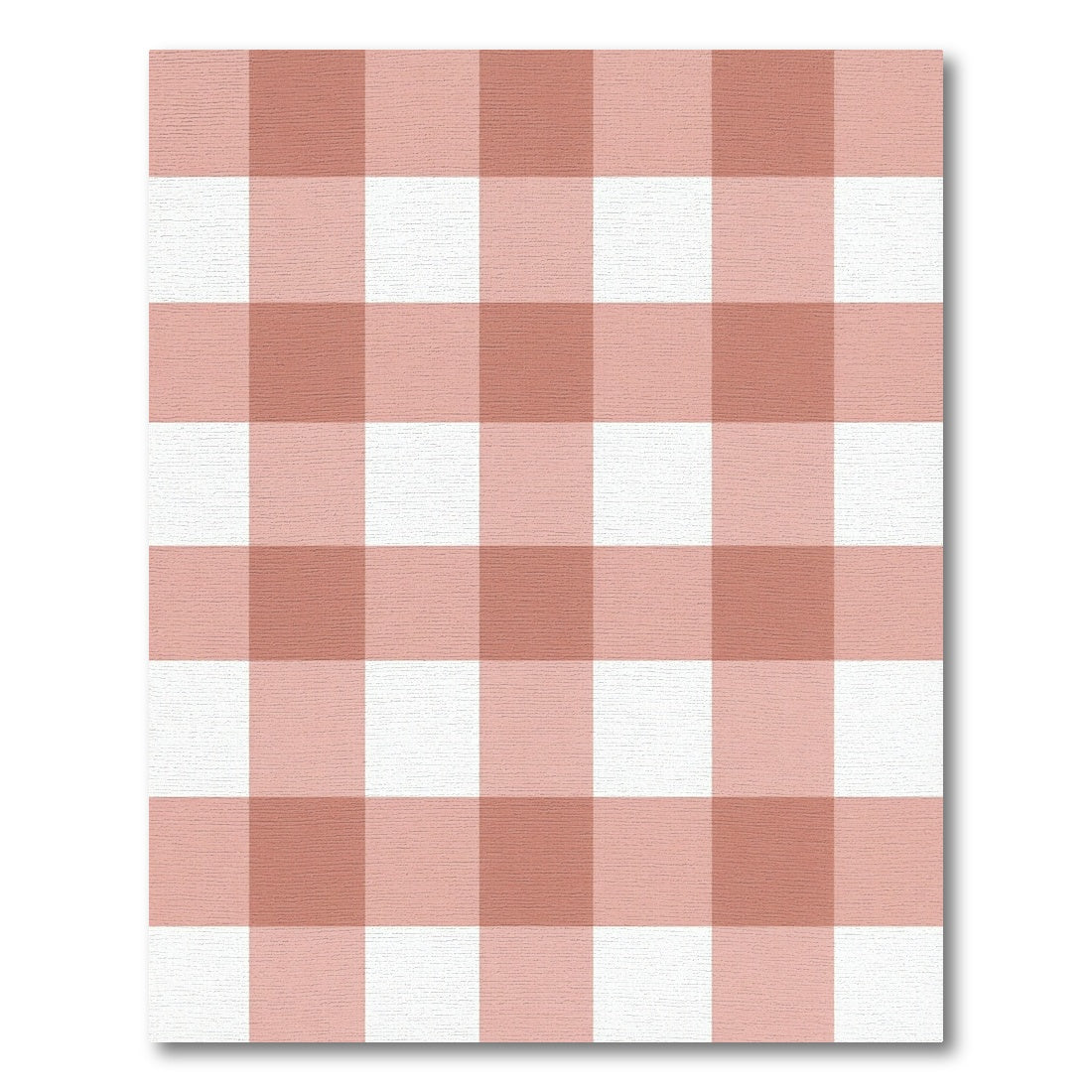 Blush Pink Large Gingham Check Rug