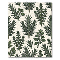 Botanical Green Culinary Herb Illustration Rug