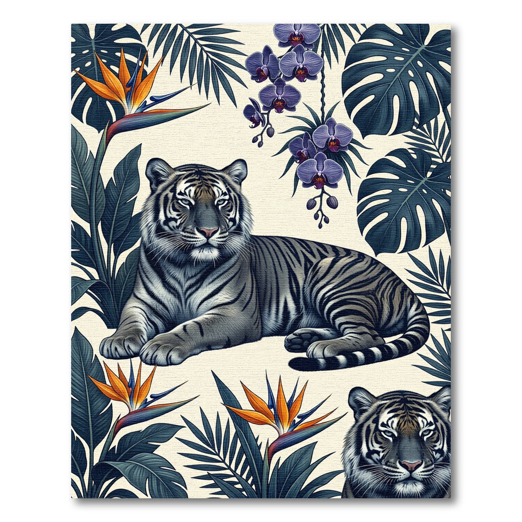Exotic Tiger Orchid Jungle Arrangement Rug