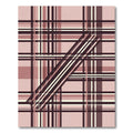 Mauve Plaid Diagonal Stripe Rug
