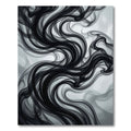 Dark Swirl Smoke Abstract Rug