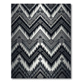 Monochromatic Geometric Zigzag Tribal Chevron Rug